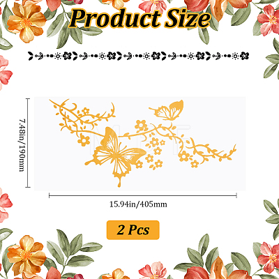 Butterfly PET Adhesive Waterproof Stickers Self-Adhesive Stickers DIY-WH20001-22A-1