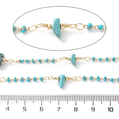Handmade Brass Enamel Link Chains CHC-F019-06G-1