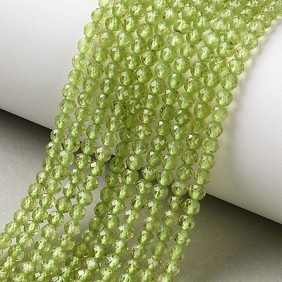 Natural Peridot Beads Strands G-P603-C-3mm-01-1