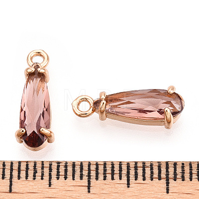 Faceted Glass Pendants GLAA-T010-004G-1