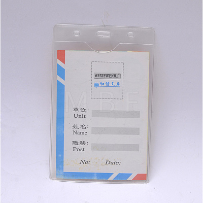 Plastic Badge Card Holders AJEW-R038-01-1