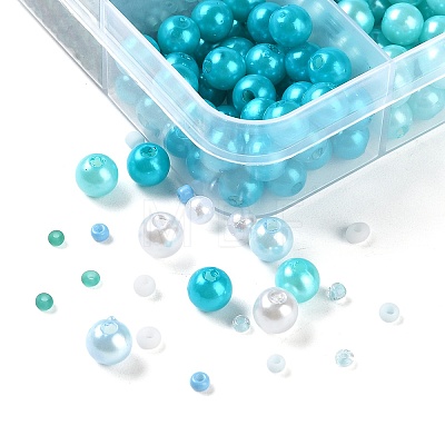 DIY 10 Grids ABS Plastic & Glass Seed Beads Jewelry Making Finding Beads Kits DIY-G119-01C-1