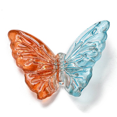 Two Tone Transparent Acrylic Beads X-OACR-E041-06-1