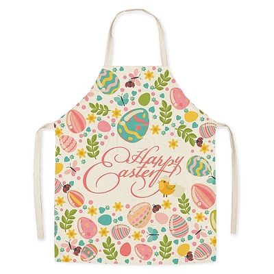 Easter Theme Flax Sleeveless Apron PW-WG92721-10-1