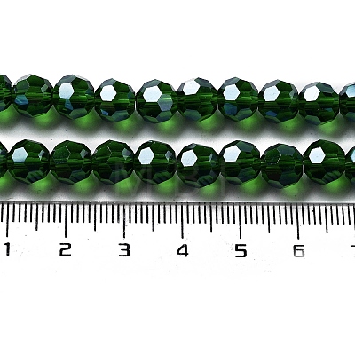 Electroplate Transparent Glass Beads Strands EGLA-A035-T8mm-A10-1