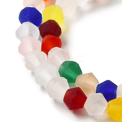 Imitate Austrian Crystal Frosted Glass Beads Strands EGLA-A039-T4mm-MD29-1