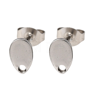 Non-Tarnish 304 Stainless Steel Stud Earring Findings X-STAS-R063-38-1