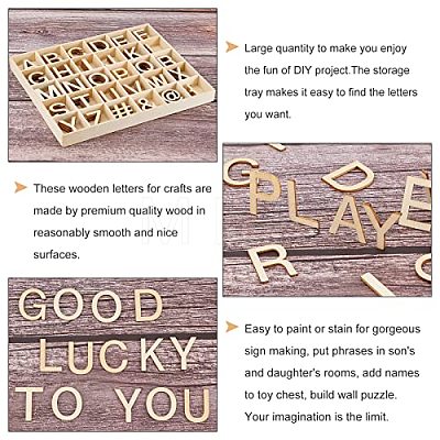 Unfinished Wood Alphabet & Mark Puzzles WOOD-WH0314-112-1