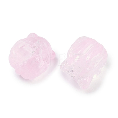 Transparent Spray Paint Glass Beads GLAA-H035-01D-1