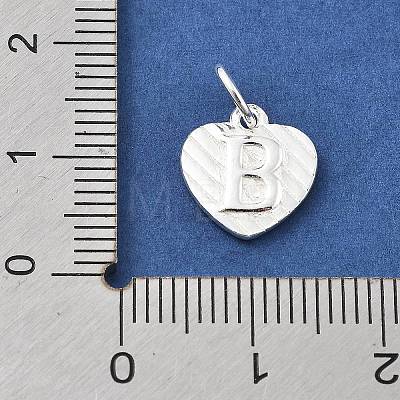 925 Sterling Silver Heart with Capital Letter Charms STER-S009-13B-S-1