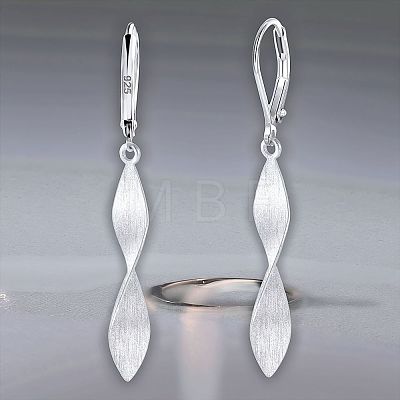 Twist Brass Leverback Earrings FS-WG34DE2-02-1