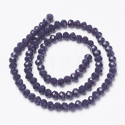 Opaque Solid Color Glass Beads Strands EGLA-A034-P4mm-D13-1