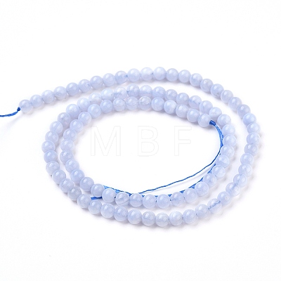 Grade AA Natural Blue Lace Agate Beads Strands G-F222-30-4mm-1