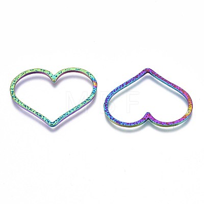 Rack Plating Rainbow Color 304 Stainless Steel Linking Rings STAS-S119-099-1