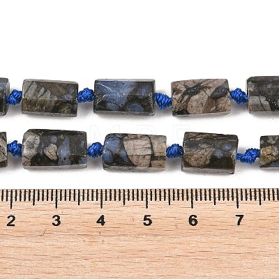 Natural Glaucophane Beads Strands G-A314-A08-01-1