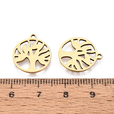 201 Stainless Steel Pendants STAS-T073-52G-1