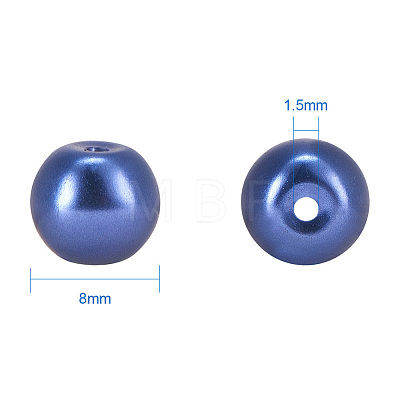 Eco-Friendly Dyed Glass Pearl Round Beads HY-BC0001-8mm-RB069-1