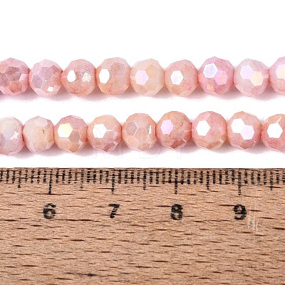Anti-Tarnish Electroplate Glass Beads Strands EGLA-ZX010-6mm-04-1