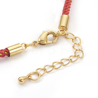 Adjustable Nylon Cord Bracelet Making MAK-F026-B-G-1