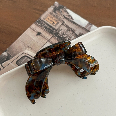 Cellulose Acetate & Iron Claw Hair Clips AJEW-K047-02B-1