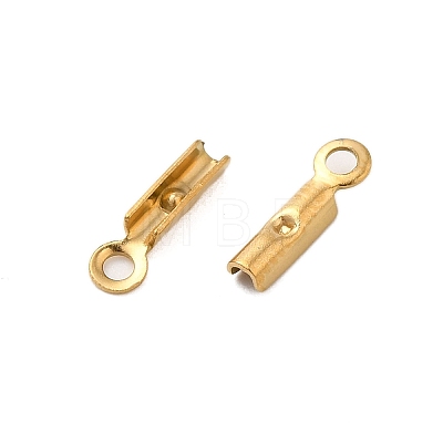 Ion Plating(IP) 304 Stainless Steel Folding Crimp Cord Ends FIND-Q118-01G-01-1