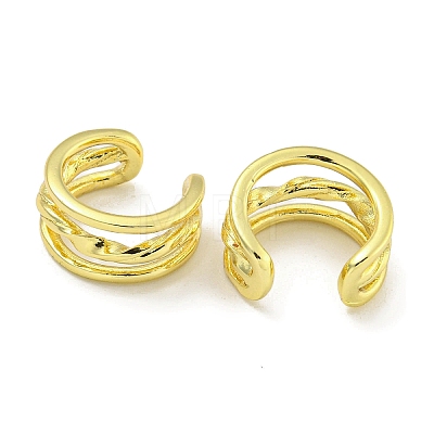 Brass Cuff Earrings for Women EJEW-C104-045G-1
