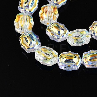 Electroplate Glass Beads Strands EGLA-T021-05B-1