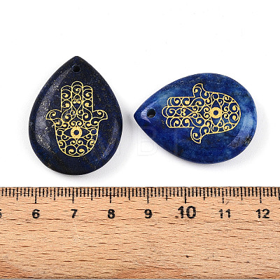 Natural Lapis Lazuli Pendants G-N345-05B-1