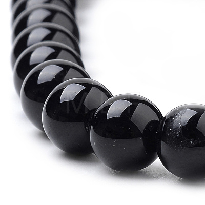Natural Obsidian Beads Strands G-S259-33-8mm-1