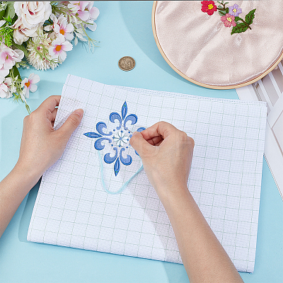 Cotton Cross-Stitch Fabrics DIY-WH0622-379A-1