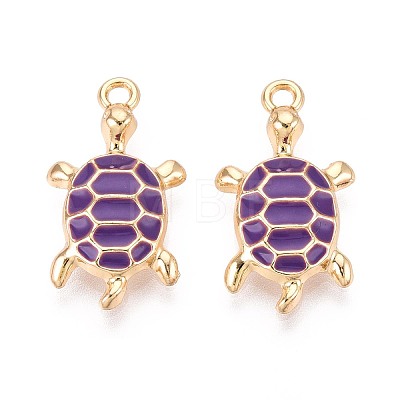 Alloy Enamel Pendants PALLOY-T092-26G-05-1