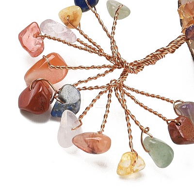 Natural & Synthetic Mixed Gemstone Chips Tree of Life Decorations GG-CBAEDF6-01K-1