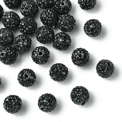 30Pcs Pave Disco Ball Beads RB-YW0001-14I-1