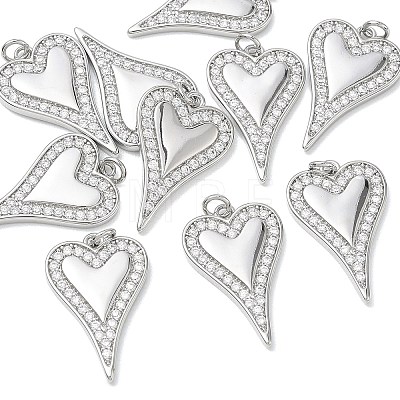 SHEGRACE Valentine's Day Brass Clear Cubic Zirconia Pendants XGRQ3K656-561P-1