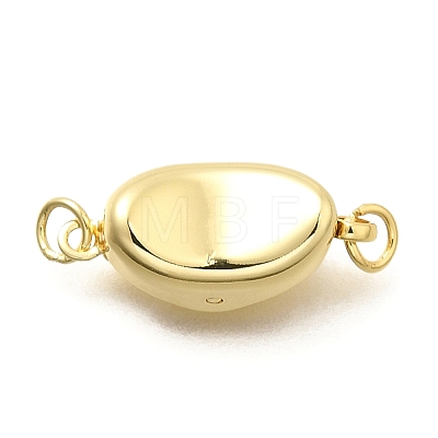 Oval Rack Plating Brass Box Clasps KK-S508-13G-1