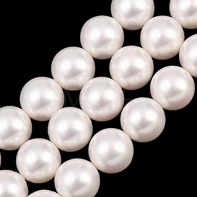Electroplated Glass Pearl Graduated Beads Strands BSHE-C011-03B-1