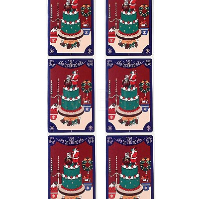 200Pcs Christmas Theme Paper Self-Adhesive Stickers DIY-M070-02M-1