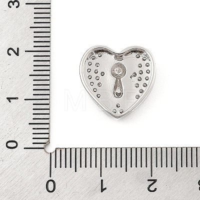 Brass Micro Pave Cubic Zirconia Slide Charms ZIRC-I068-05P-A-1