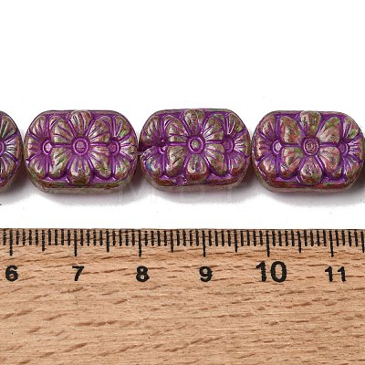 Painted Glass Beads Strands GLAA-Z021-12-1