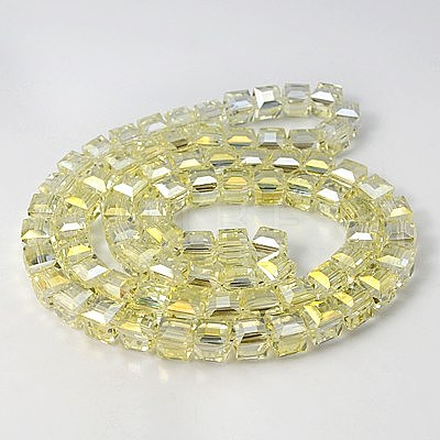 Electorplated Glass Beads EGLA-E006-3S-1