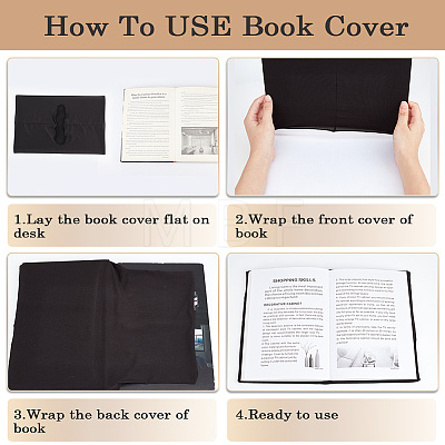 Elastic Fabric Book Covers AJEW-CP0008-68C-1