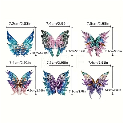 6 Style Butterfly Pendant Decoration DIY Diamond Painting Kit PW-WG10707-01-1