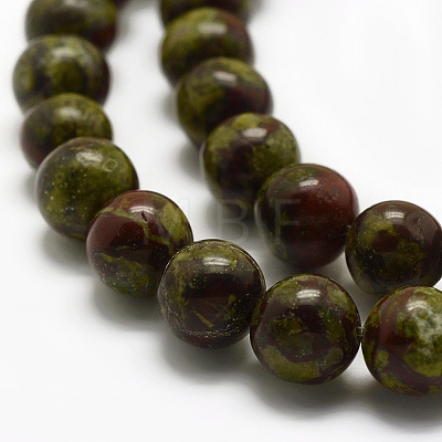 Natural Dragon Blood Beads Strands G-G735-34-4mm-1