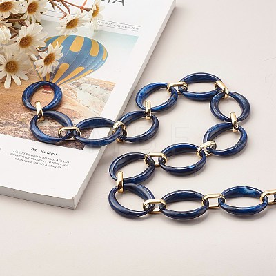 Handmade Imitation Gemstone Style Link Chains AJEW-J034-01A-1