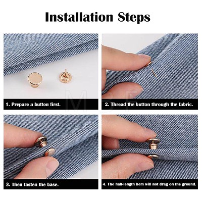 Alloy Pant Hem Fixing Clips MRMJ-P021-02G-1