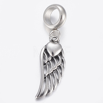 304 Stainless Steel Dangle Charms STAS-F160-28AS-1