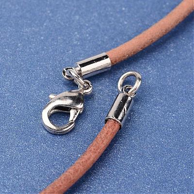 Leather Cord Necklace Making NJEW-JN01560-1