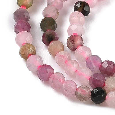 Natural Pink Tourmaline Beads Strands G-F596-06-2mm-1