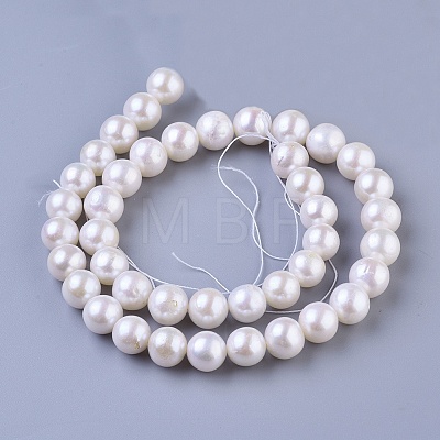 Natural Cultured Freshwater PearlBeads Strands PEAR-E009-10-11mm-1