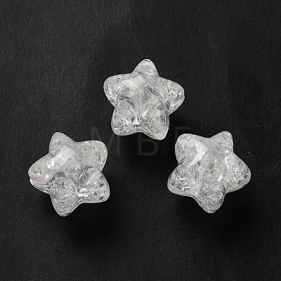 Transparent Crackle Acrylic Beads OACR-L013-012-1